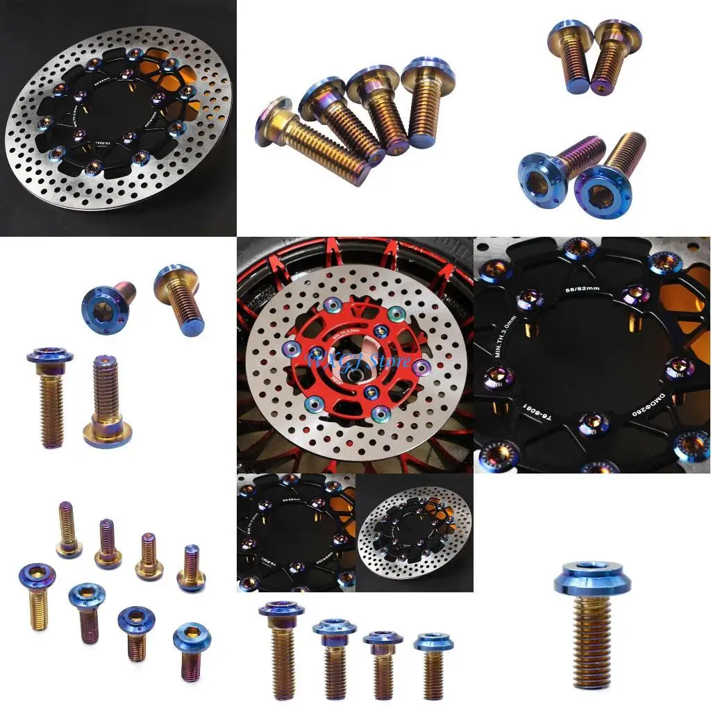 

37JE 3 Piece Disc Brake Rotor Bolts Alloy- Disc Brake Rotor Bolts Stainless- Steel 30mm/25mm/20mm Suitable for Motorcycle