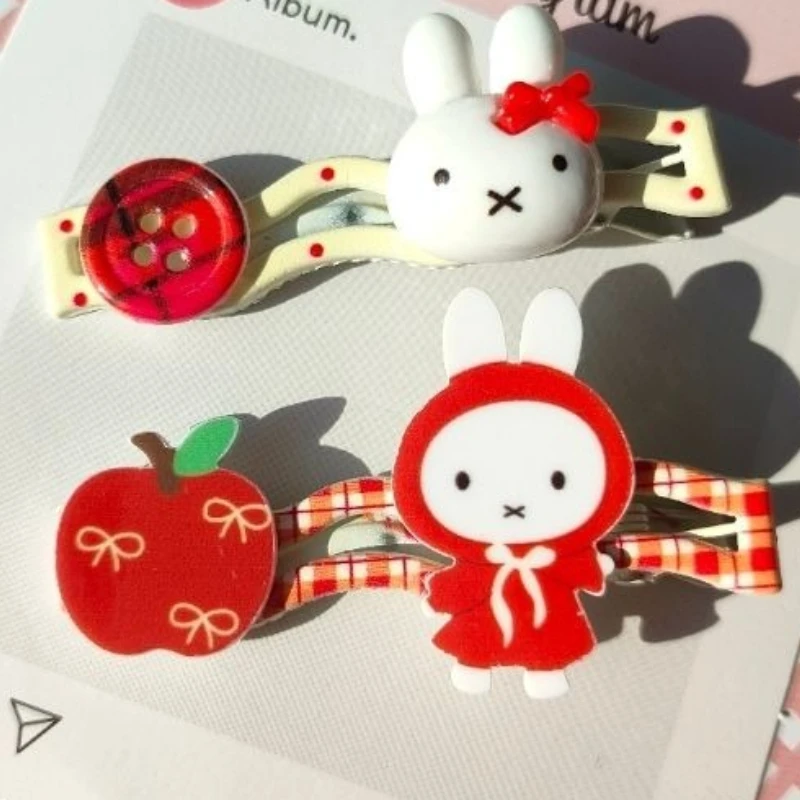 Cartoon Kawaii Miffy Good Looks Simple Practical Versatile New Style Hairpin Side Bangs Broken Hair Fashion Universal Convenient