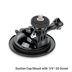 JJC Action Camera Suction Cup Mount Windshield Camera Holder Tripod Adapter 120° Adjustable with Screw For GoPro DJI Action