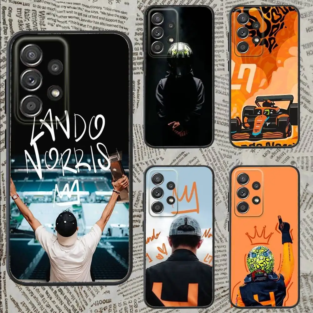 

F-F1 Driver LandoS N-Norris Phone Case For Samsung S25,S24,S21,S22,S23,S30,Ultra,S20,Plus,Fe,Lite,Note,10,9,5G Black Cover