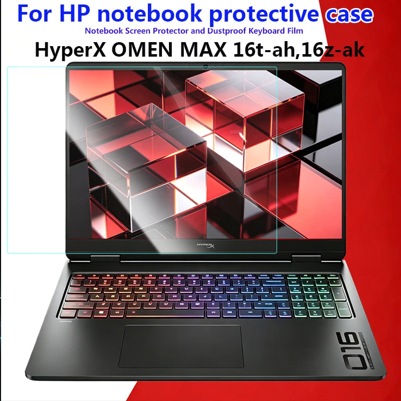 HD Screen Protector, Keyboard Film, and Anti-Blue-Light Privacy Filter for HP Omen Shadow Elf MAX 16t-ah and 16z-ak Laptops