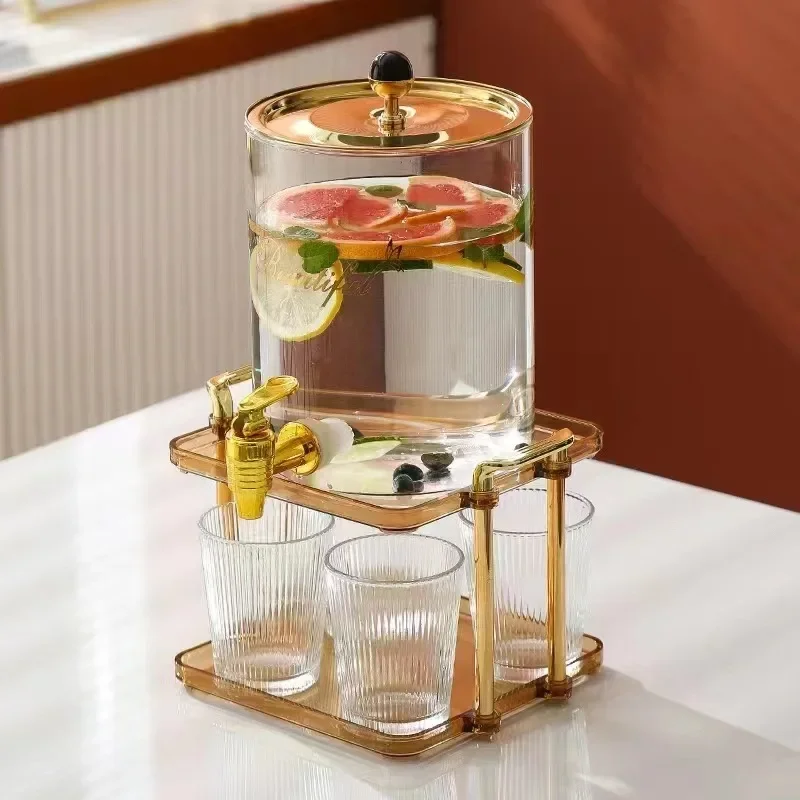 X-15 cold kettle with faucet large capacity household high borosilicate glass high temperature resistant beverage vat
