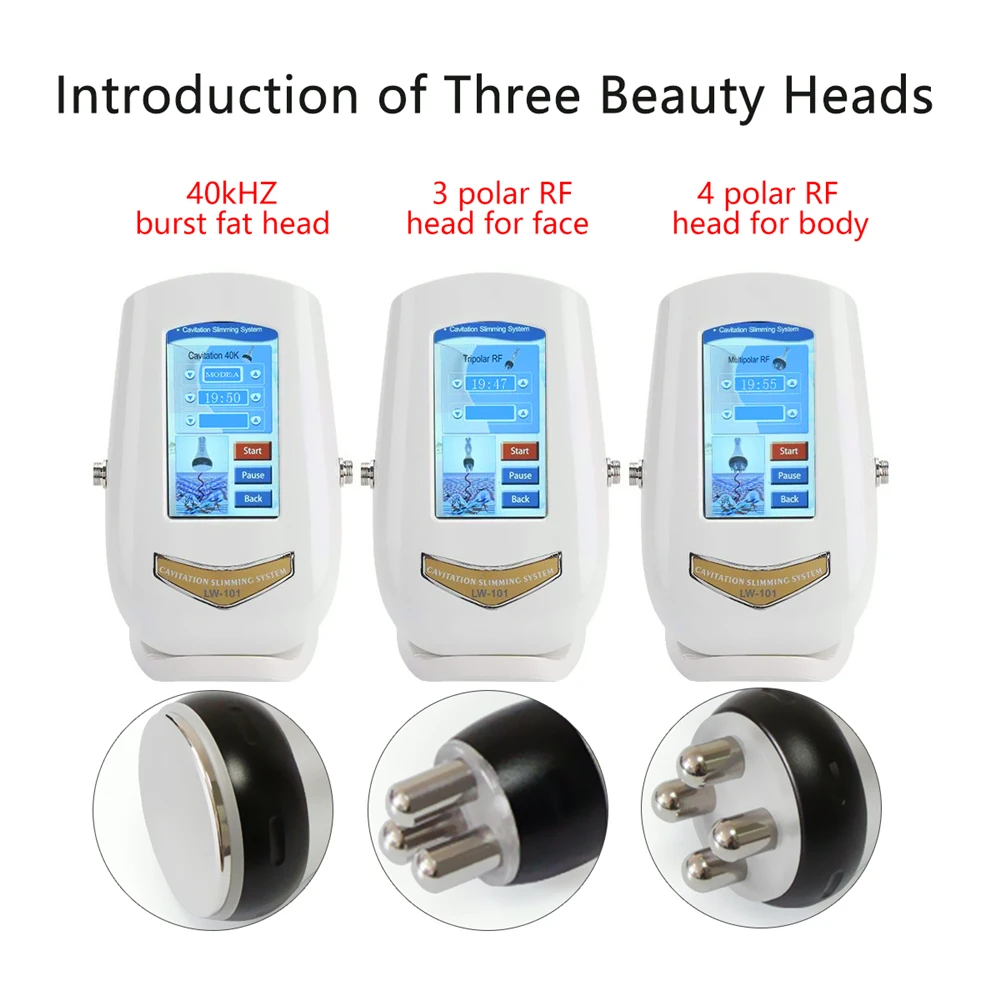 AOKO NEW  3 In 1 40K Cavitation  Beauty Machine Skin Care Tighten Anti-wrinkle Body Slimming Weight Loss Machine