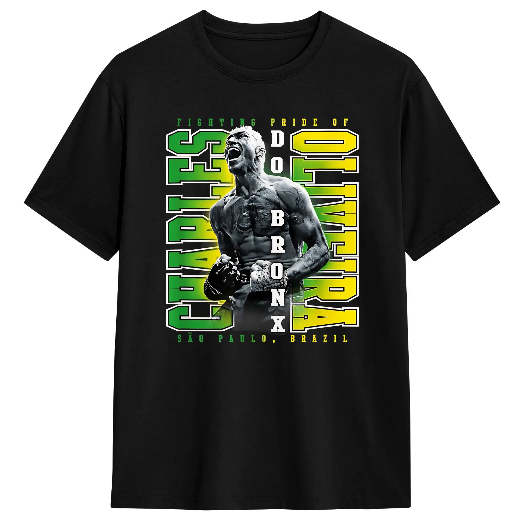 

Oliveira Oliveira Fighting Pride Of Do Bronx T Shirts for Men Cotton Novelty T-Shirts Crew Neck Tee Shirt Short Sleeve Clothing
