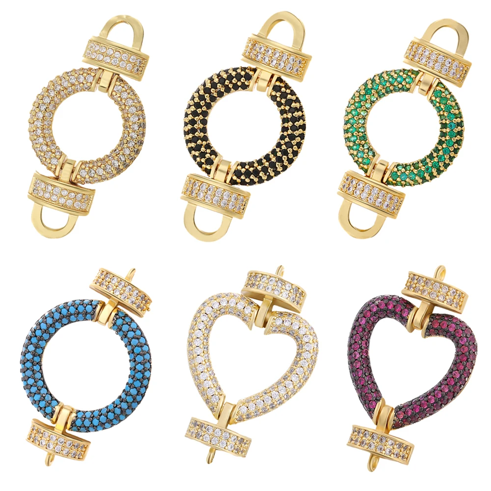 

Аксессуары для браслетов «сделай сам», застежка в форме губ, круглый разъем из Кубического циркония ААА для изготовления ожерелья ручной работы, Ювелирная фурнитура