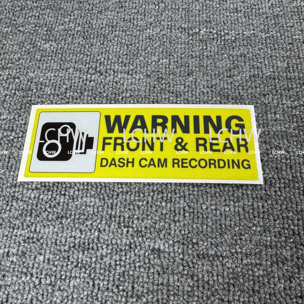 Rear Dash Cam Recording Warning Stickers Car Styling Vinyl Truck Auto Body Window Tail Motorcycle Helmet Tape