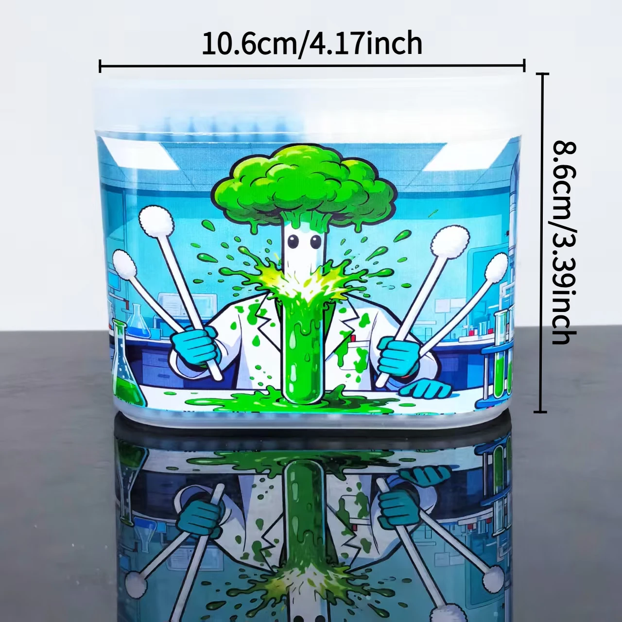 300 peças/600 peças caixa de padrão de garrafa experimental cotonetes, cotonetes de limpeza de duas cabeças e duas cores