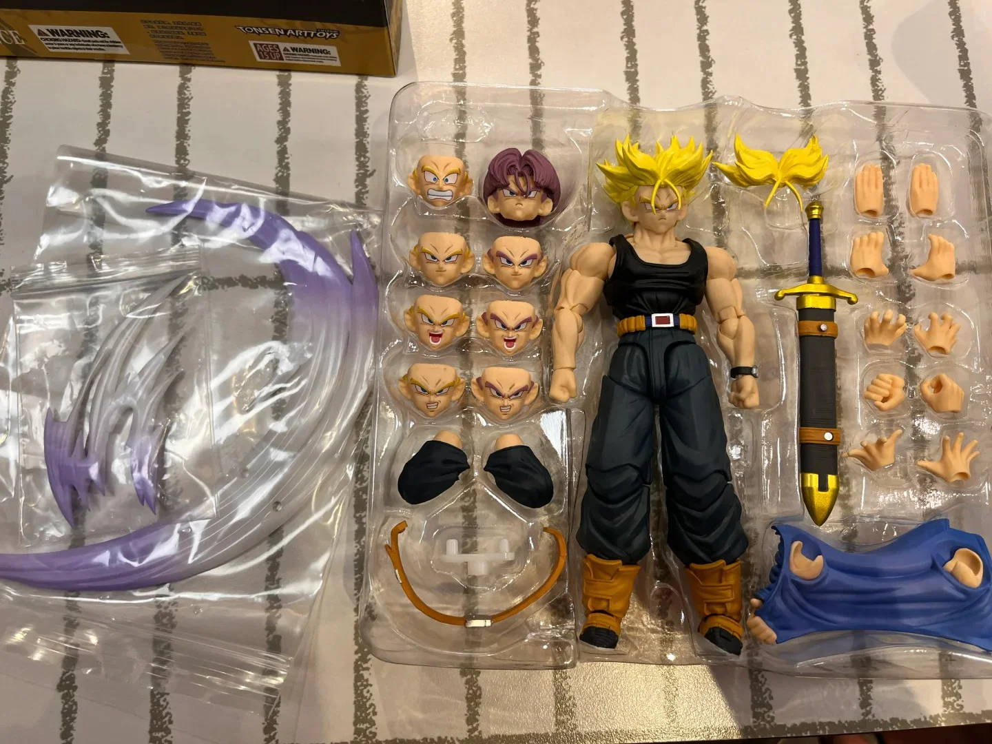 Second Edition Tonsenarttoys Tonsen Arttoys Kamione Dragon Ball Z Super Saiyan SSJ SSJ2 Trunks 05a 05b Action Figures Model Toys view 2