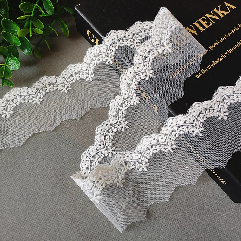 Water-soluble Lace for Wedding Veil, Colorful Mesh Embroidery, Wave Embroidery, Handmade DIY Clothing Accessories