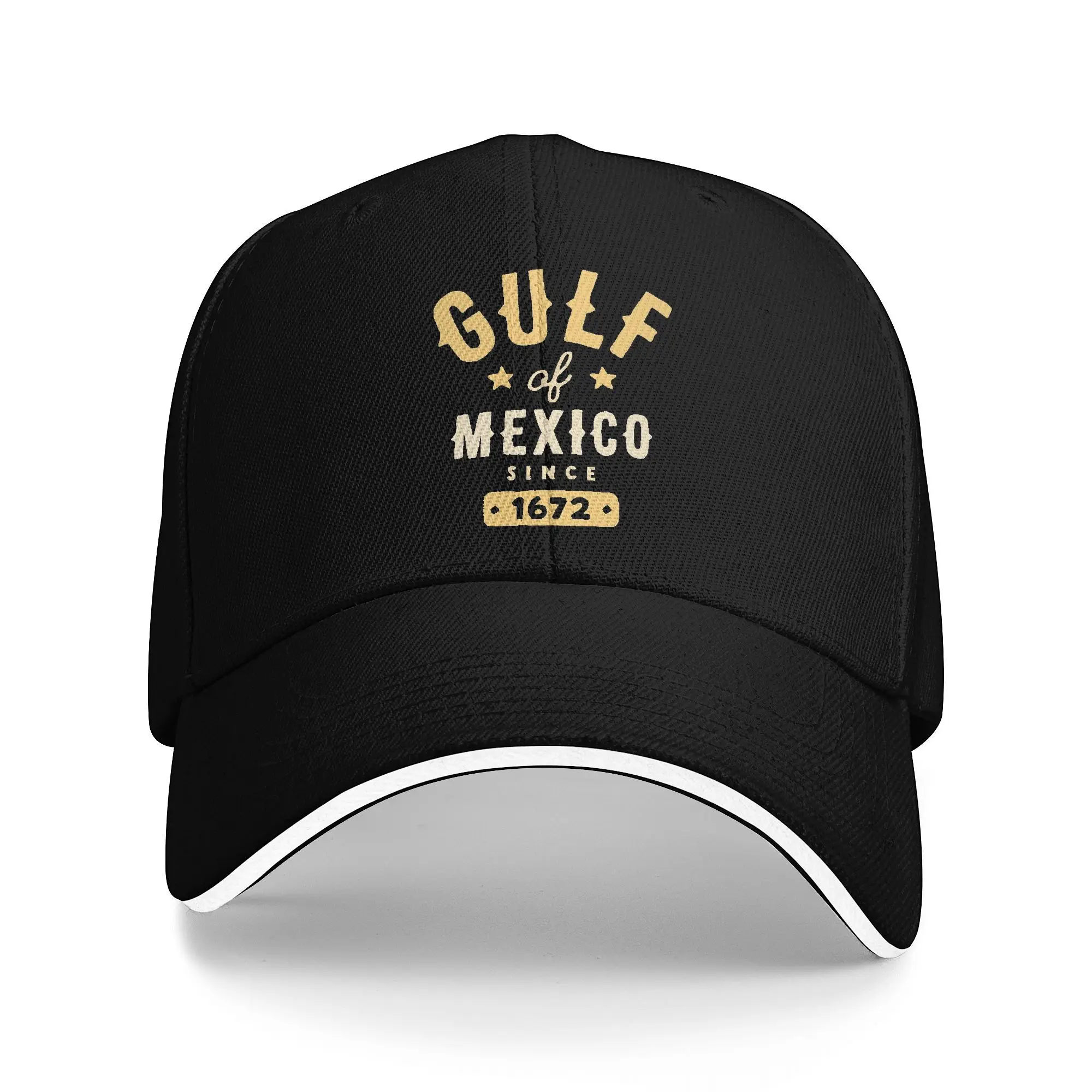 Gulf of Mexico Since 1672 Baseball Caps Merch Vintage  Trucker Hat For Men Women Golf Headewear  Adjustable Fit