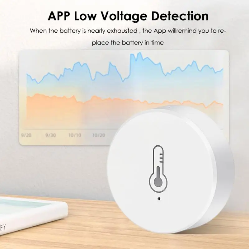 Tuya ZigBee Sensor de Temperatura e Umidade Inteligente, Alimentado por Bateria, Automático, Trabalhar com Alexa, Google Home