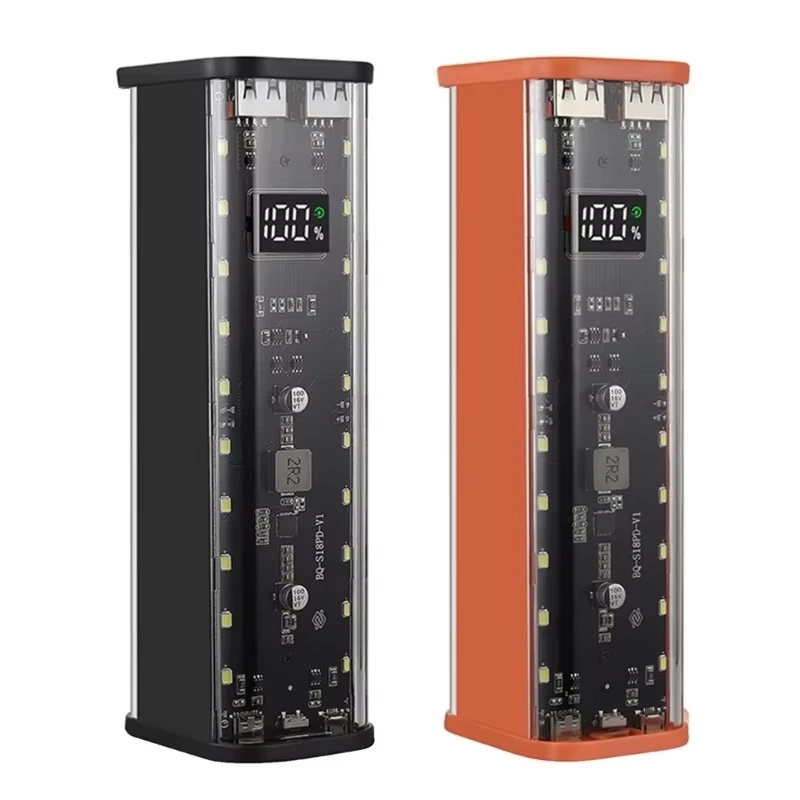 DIY Power Sources Box 18650 Battery Holder 8 Slot,With High Efficiency Charging Digital Display Screen