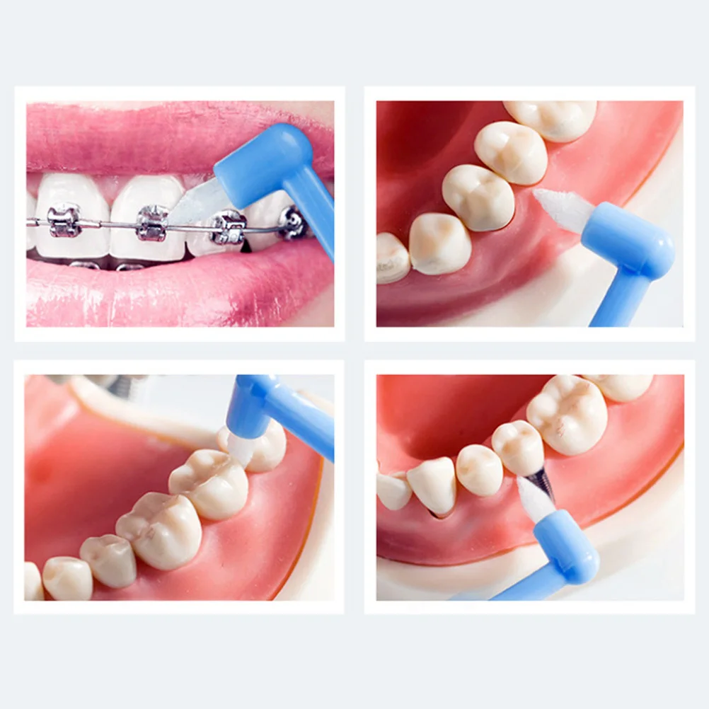 

3pcs Orthodontic Brush Interdental Cleaner Food Grade Plastic Small Head For Wisdom Teeth Hard To Reach Areas Oral Care Tool