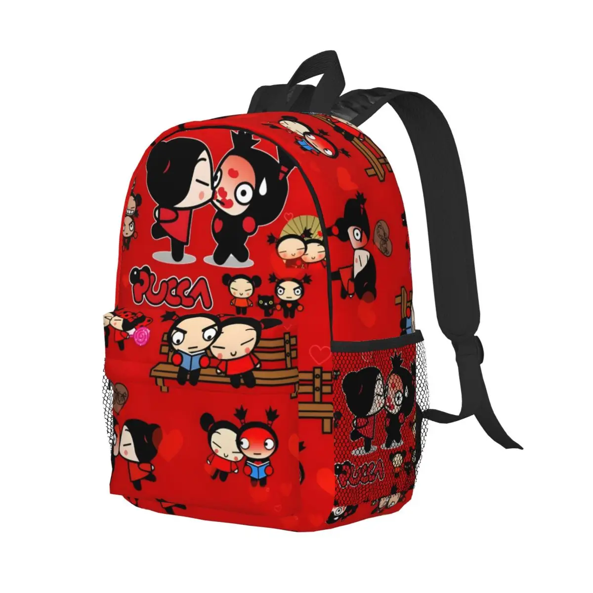 Mochila personalizada P-Pucca Y Garu para niños, mochilas escolares para mujeres y adolescentes, mochila para ordenador portátil de viaje