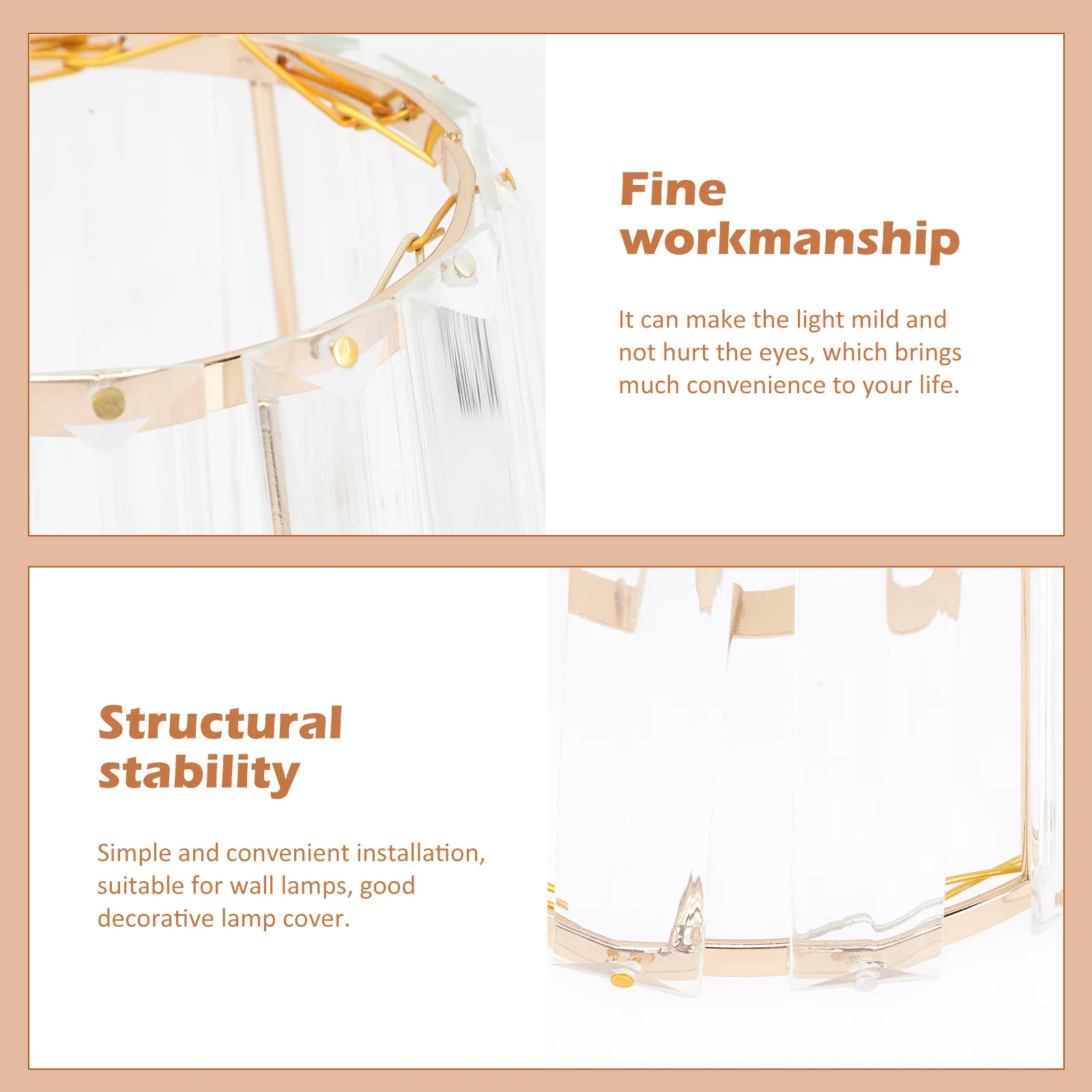 غطاء مصباح جداري على الطراز الأوروبي غطاء مصباح كريستالي للمنزل والفندق والمقهى وغرفة المعيشة، ديكور ناشر ضوئي أنيق وبسيط #4