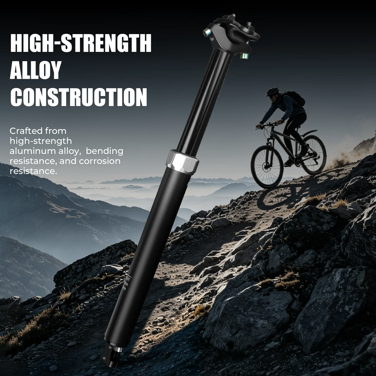 BOLANY Bicycle Dropper Seat Post Wire Control Lift Seat Tube 125mm Travel 27.2/31.6mm Aluminum Alloy Lifting Device for MTB/XC