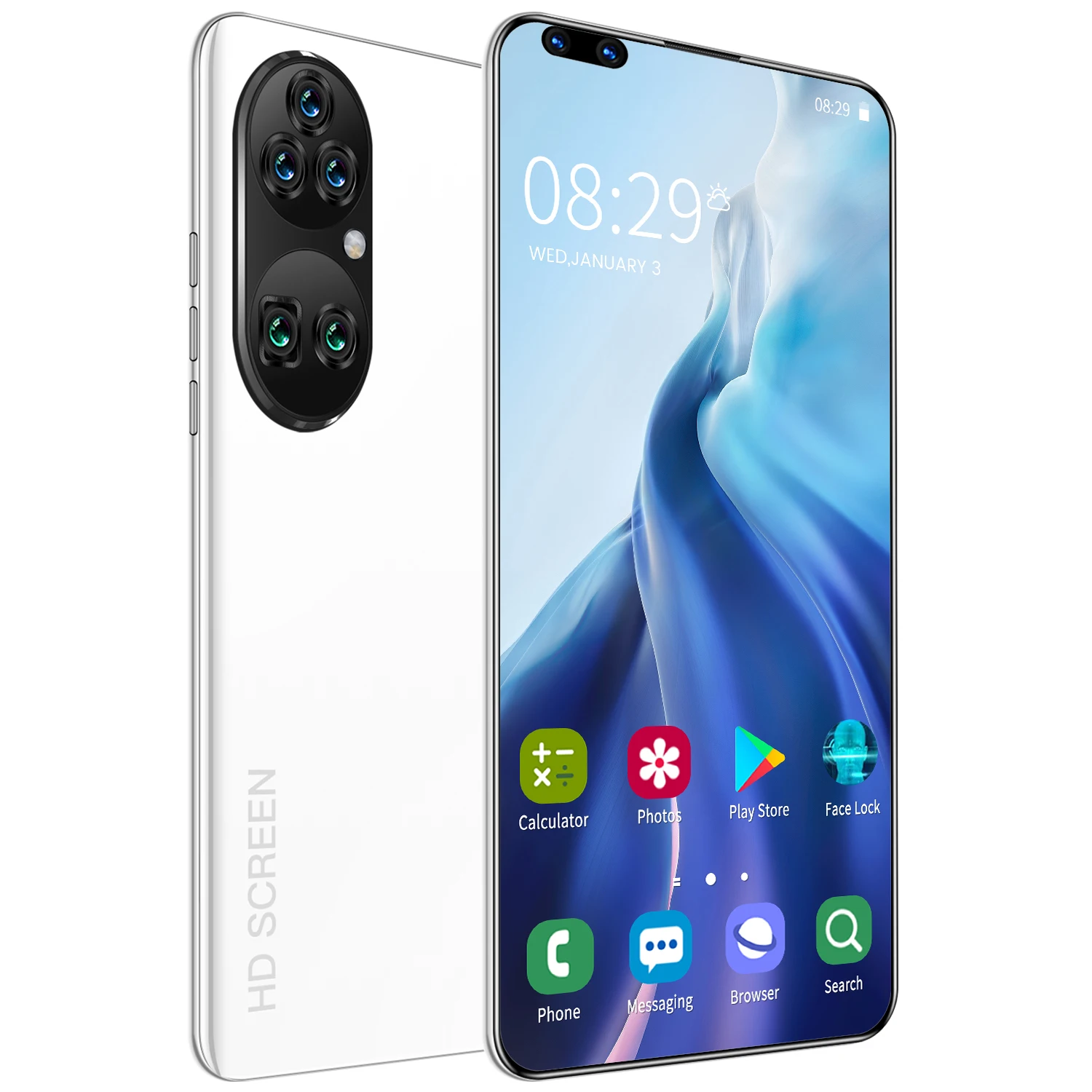 Ponsel pintar P60 Pro, HP Android 10 core 7.8 inci 16GB + 512GB 4K HD navigasi GPS 5G 40 + 48MP