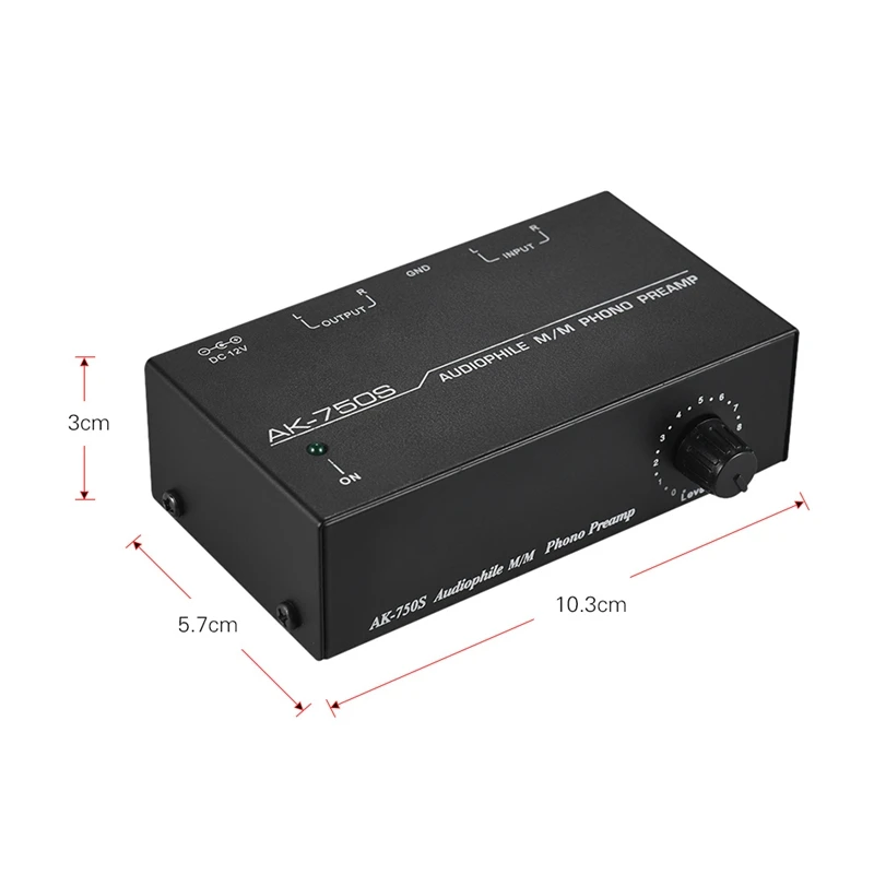 Ak-750S Audiophile M/M Phono Preamp Preamplifier Amplifier US/EU Plug Adapter RCA Input and Output Interface Phono Preamp