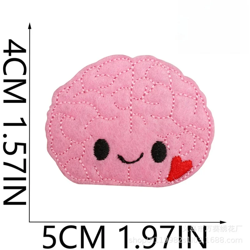 [Cartoon Medical Embroidered Patches]Cute Nurse Pill Heart Embroidered Decorative Patch - Iron-on/Sew-on - For Clothing, Bags