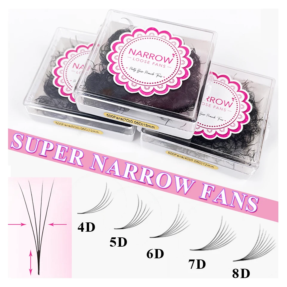 RUJADE 500 Fans Premade Volume Fans 4D 5D 6D 7D 8D Soft Naturl Matte Eyelashes Large Capacity Cilios Individual Lashes Extension