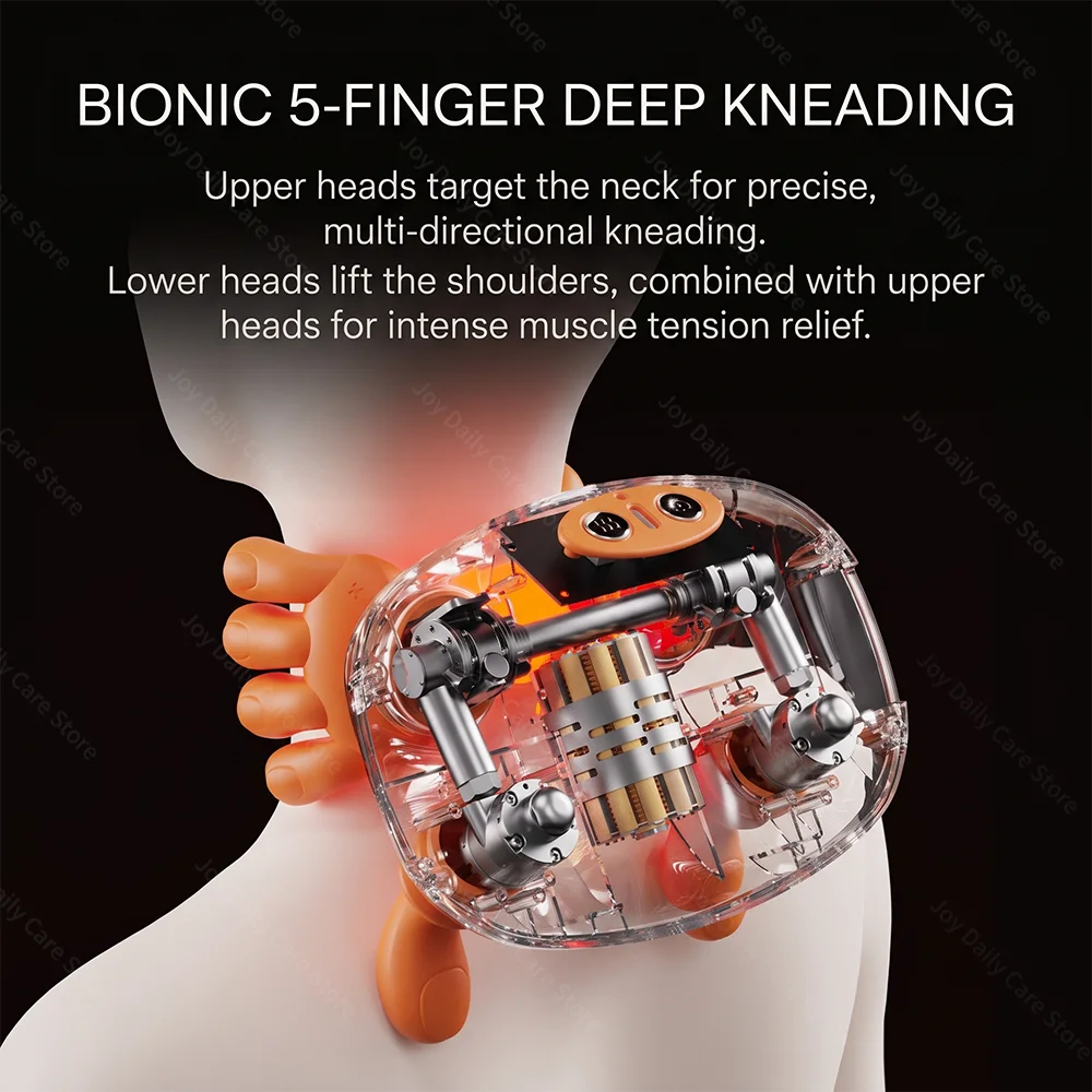 Wireless Neck and Shoulder Massager Mini Electric Muscle Massager for Neck Smart Cervical Massager Powerful Back Massage Device