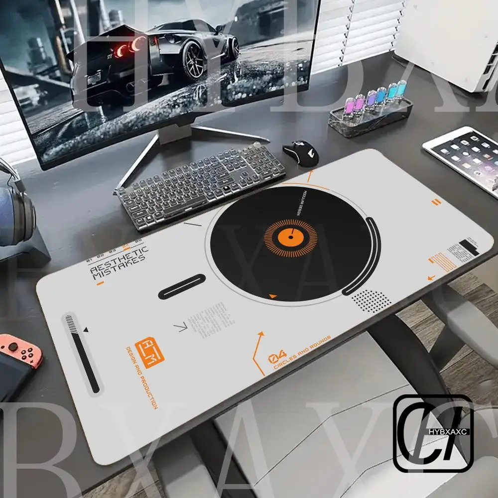 HYBXAXC XXL Recorder Gaming record Max size 1000x500mm HD Mouse Pad Non Slip Keyboard Retro Style Desk Mat PC Accessories Carpet
