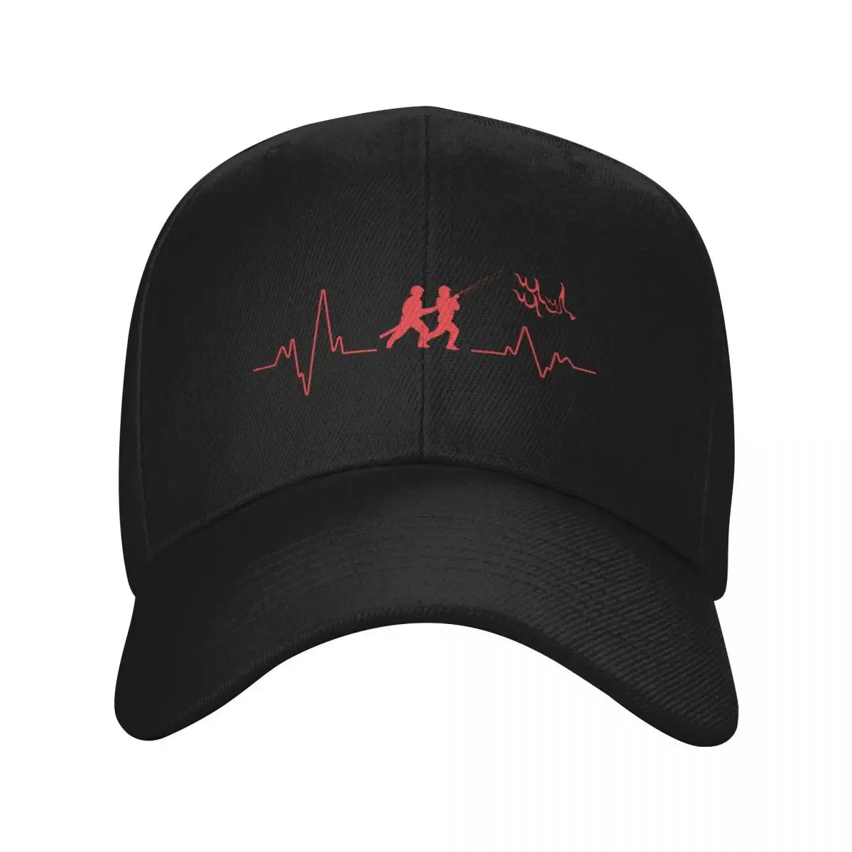 

Heartbeat Firefighter DZ16 Baseball Cap Visor Fishing Hat Caps Women Men's