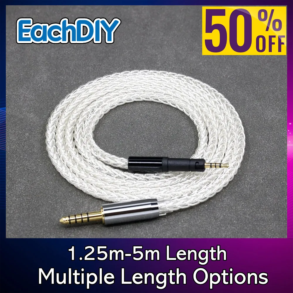 8 الأساسية 99% 7n الفضة النقية البلاديوم سماعة كابل ل Sennheiser HD599 HD569 HD 560S HD559 hd560s 8410 #1