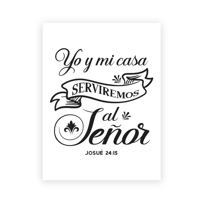 1PC frameless decorative art print,Spanish Version Bible Verse Prints The Spirit of God Quote Poster Espanol Religious Canvas Pa