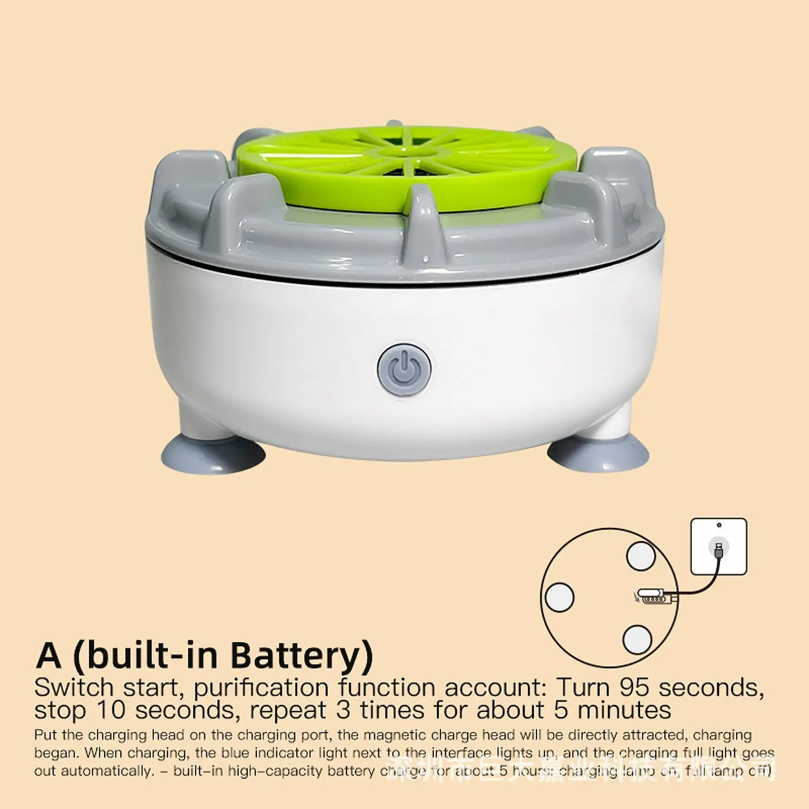 

Fruit and Vegetable Cleaning Machine Food Cleaner Machine for RV Home Picnic