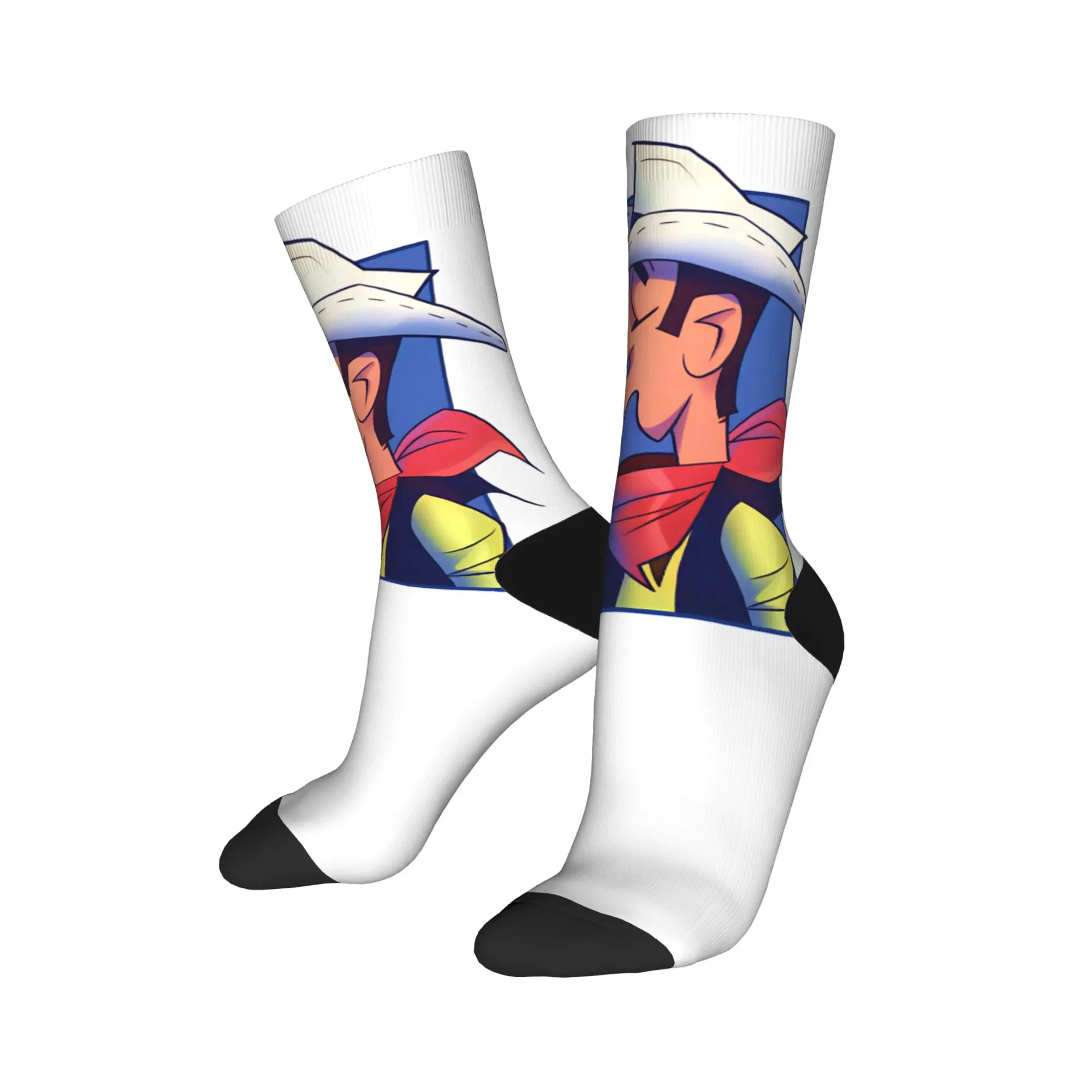 Lucky is Luke Stockings Women Men  Socks Medium Soft Novelty Socks Spring Running Anti-Slip Design Socks Gift Idea