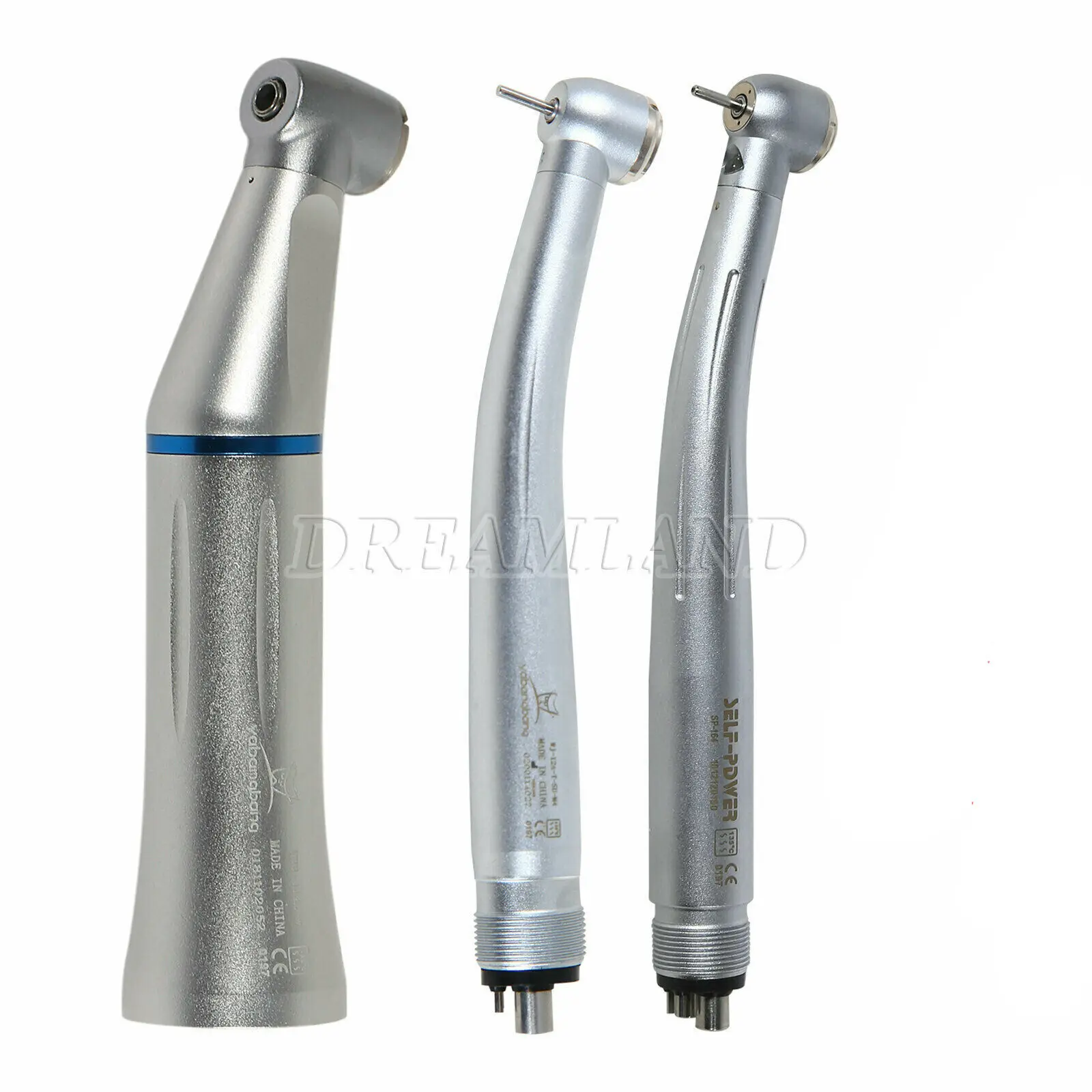 

Dental (Fiber Optic LED) High/Low Speed Handpiece Contra angle Inner Water Spary Push Button 4Hole Fit NSK/Kavo