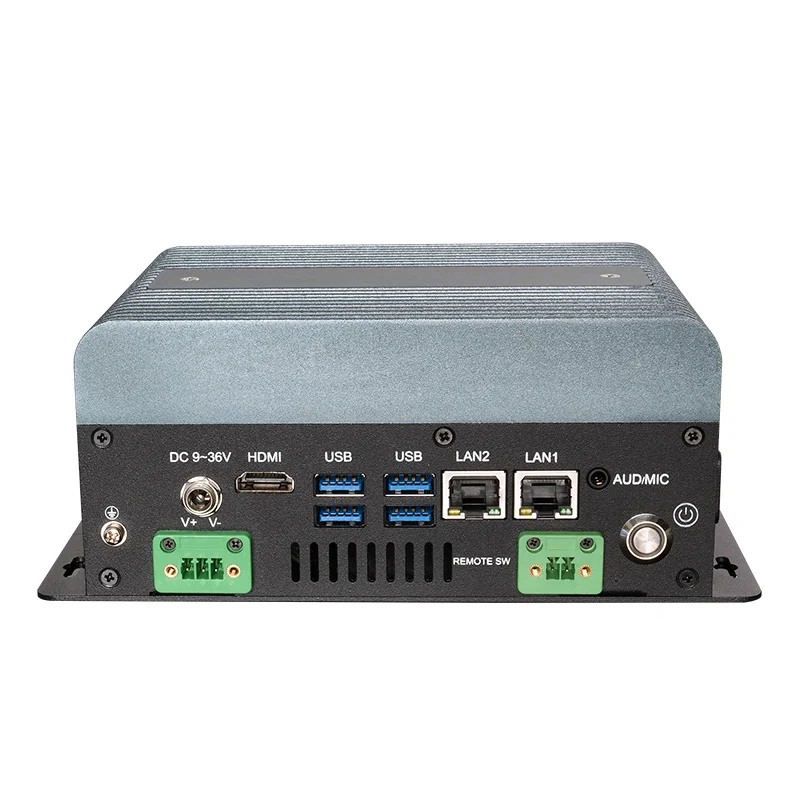 Piesia OEM Fanless Dual LAN Industrial Computer X86 i3 i5 i7 Linux DDR4 Small Embedded Mini PC Box with 5*COM 1*CAN 8*GPIO 6*USB