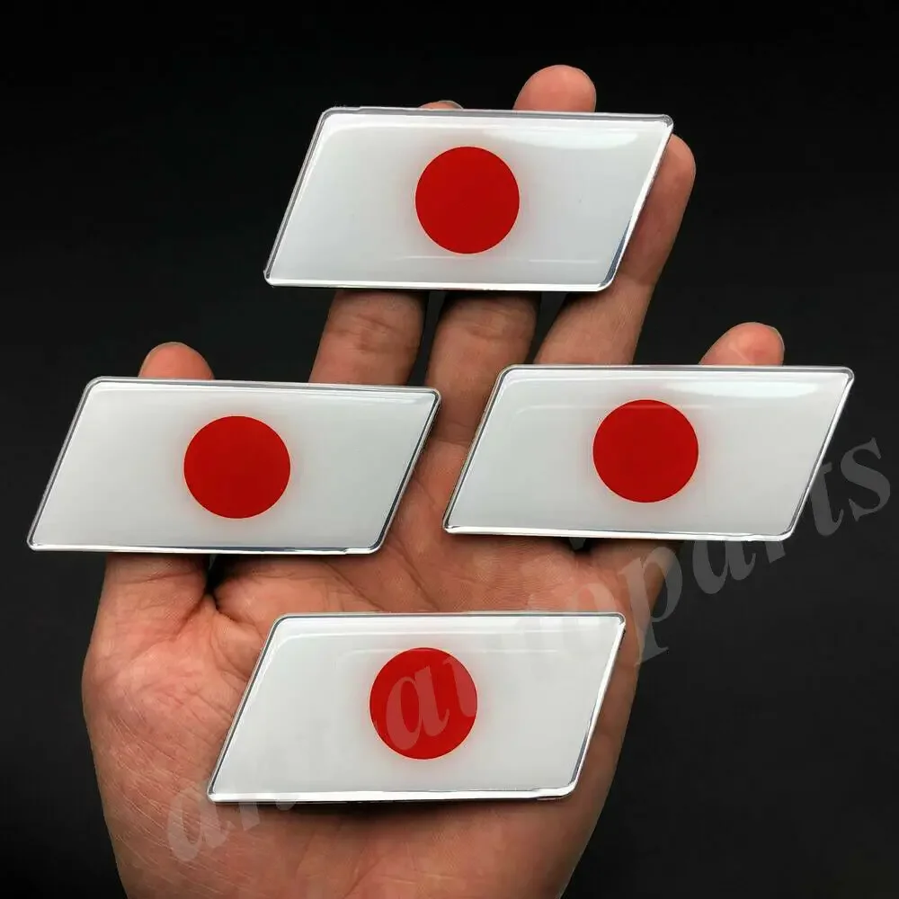

4x Japan Japanese Flag Emblem Badge Motorcycle Fairing JDM Decals Sticker