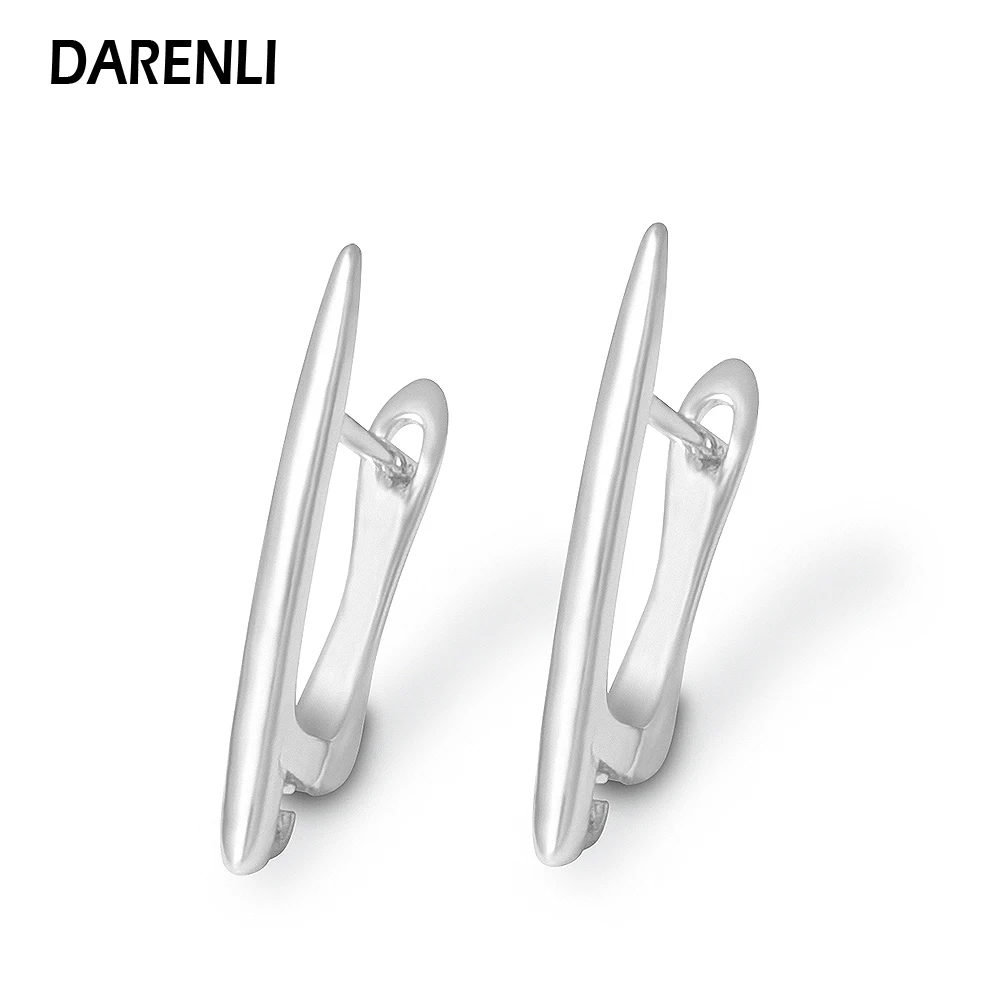 DARENLI 1 пара 18-каратного золота/родиевого покрытия медные крючки для сережек DIY провода для ушей застежка аксессуары для изготовления ювелирных изделий оптовая продажа