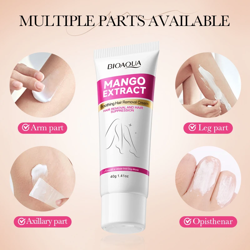 

Mango Soothing Hair Removal Cream Gentle Moisturizing Depilatory Formula for Sensitive Skin Beauty Skincare