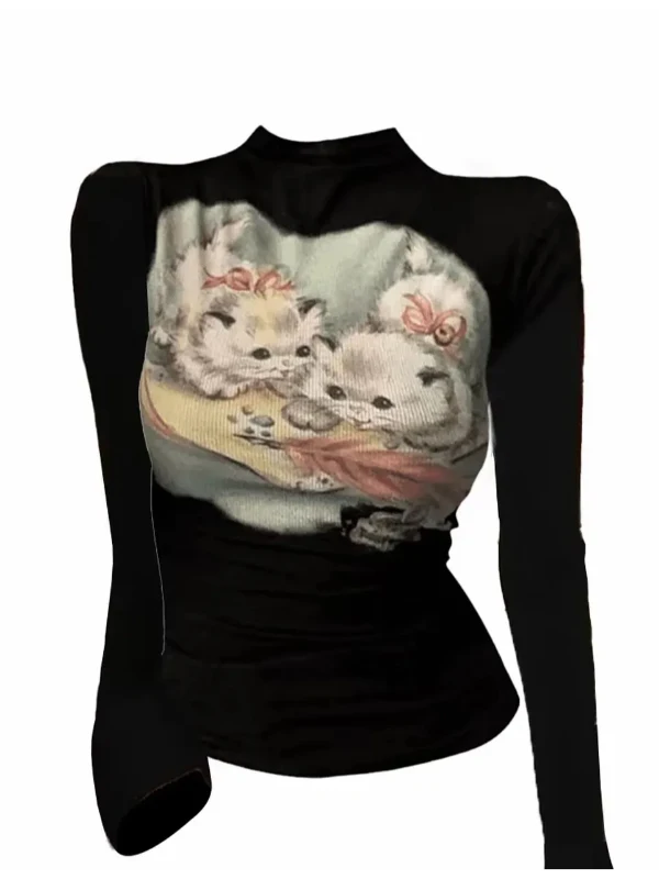 Übergrößen-Damen-T-Shirt mit Schulterdruck, schlankmachendes Design, lässige amerikanische Mode für große Größen