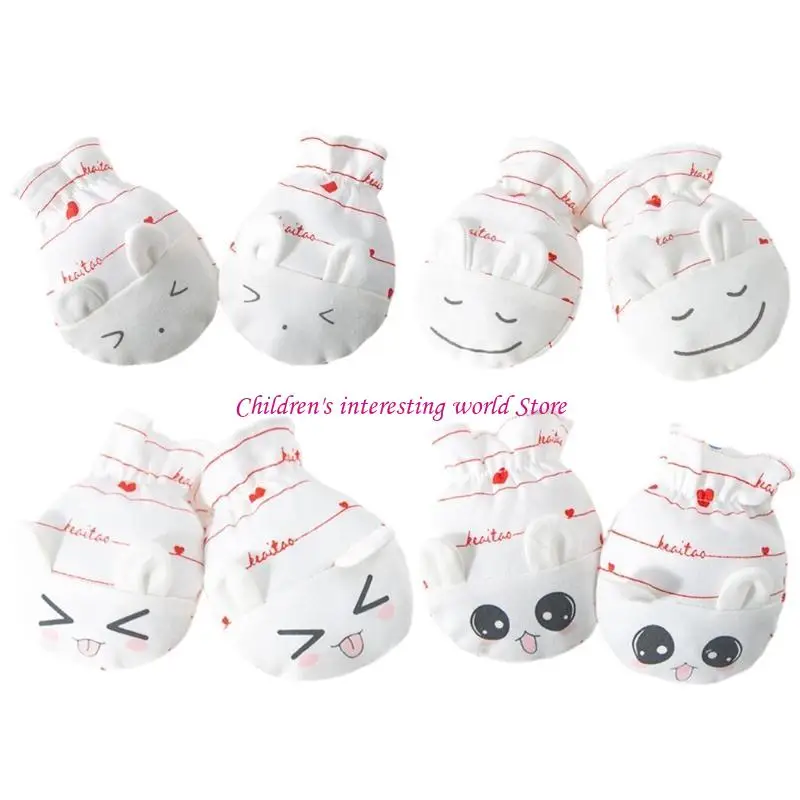

Adjustable Baby Hand Gloves Rabbit Ears Gloves Cotton Infant Fingerless Gloves 425F