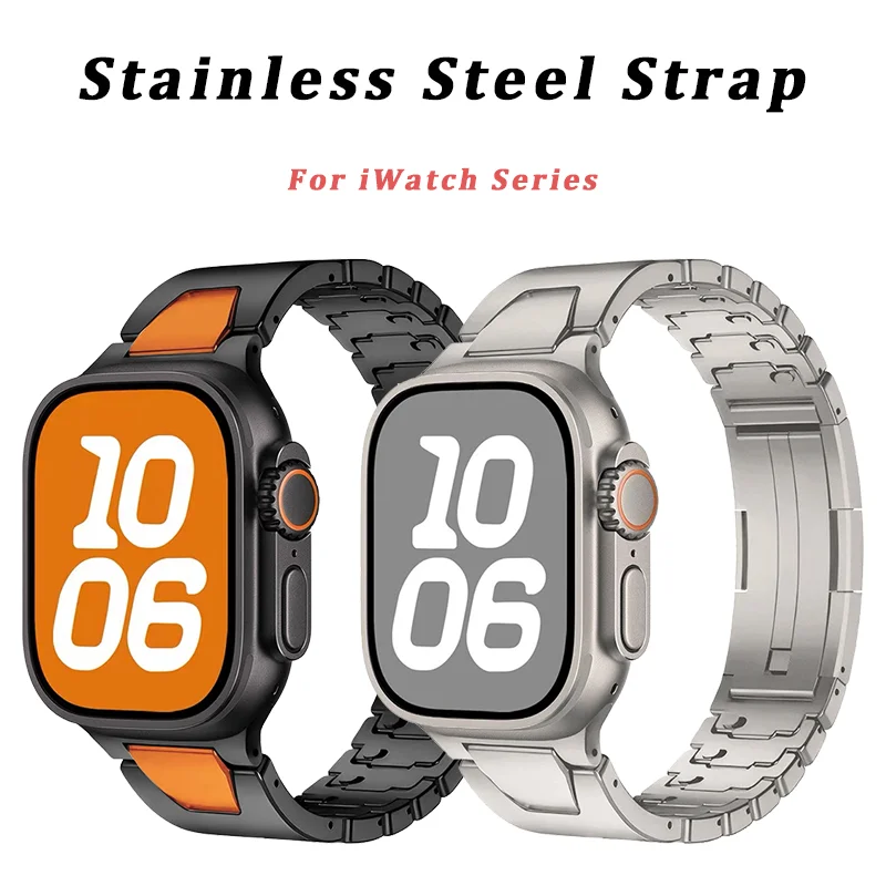 

Stainless Steel Strap for Apple Watch Ultra 3/2 Band 46mm 49mm 40mm 44mm 42mm 41mm 45mm Bracelet IWatch Series 11 10 9 8 7 SE 6