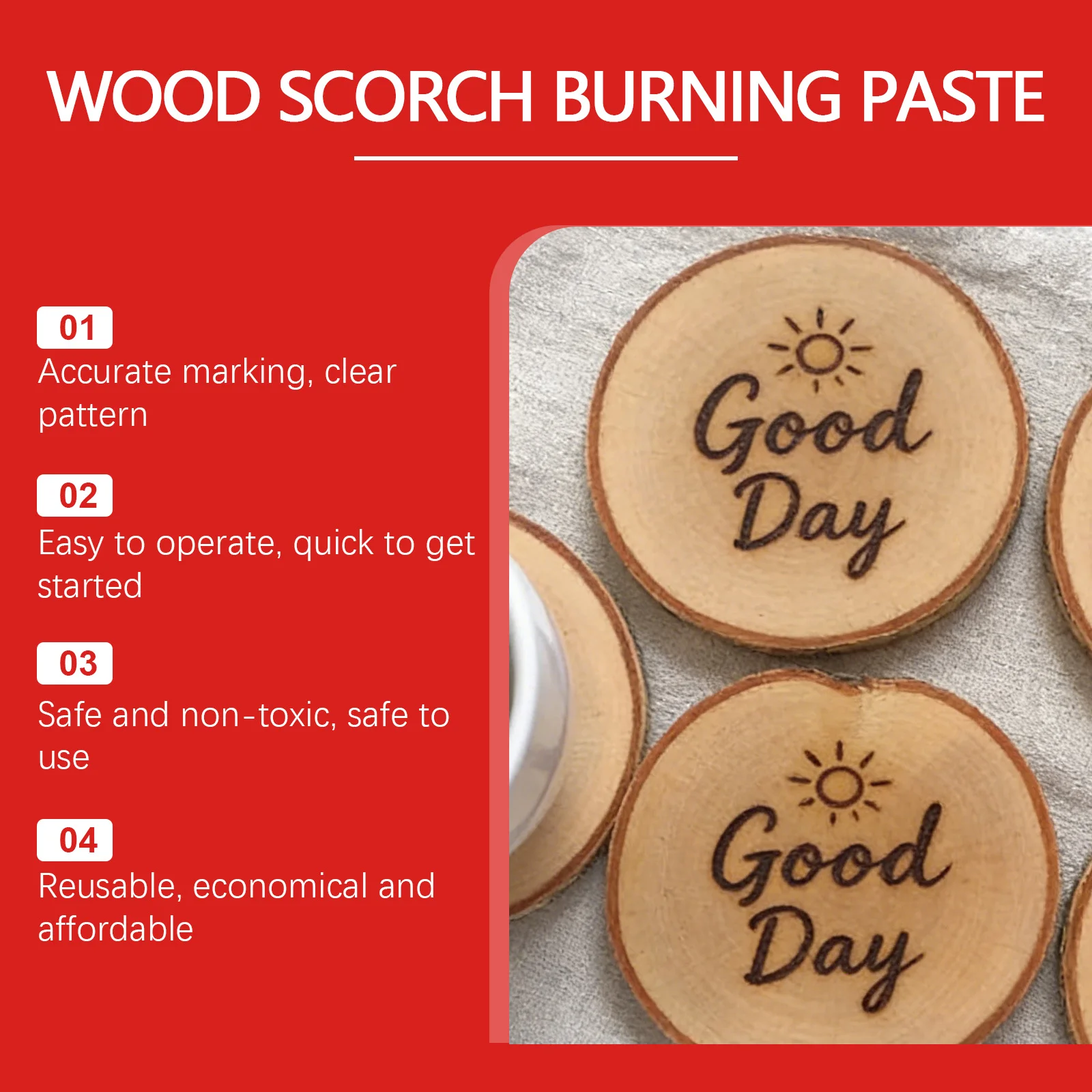 Wood Burning Paste Gel Pyrography Scorch Paste DIY Wood Gift Making For Wood Engraving Professional Wood Customization Craft Gel view 3