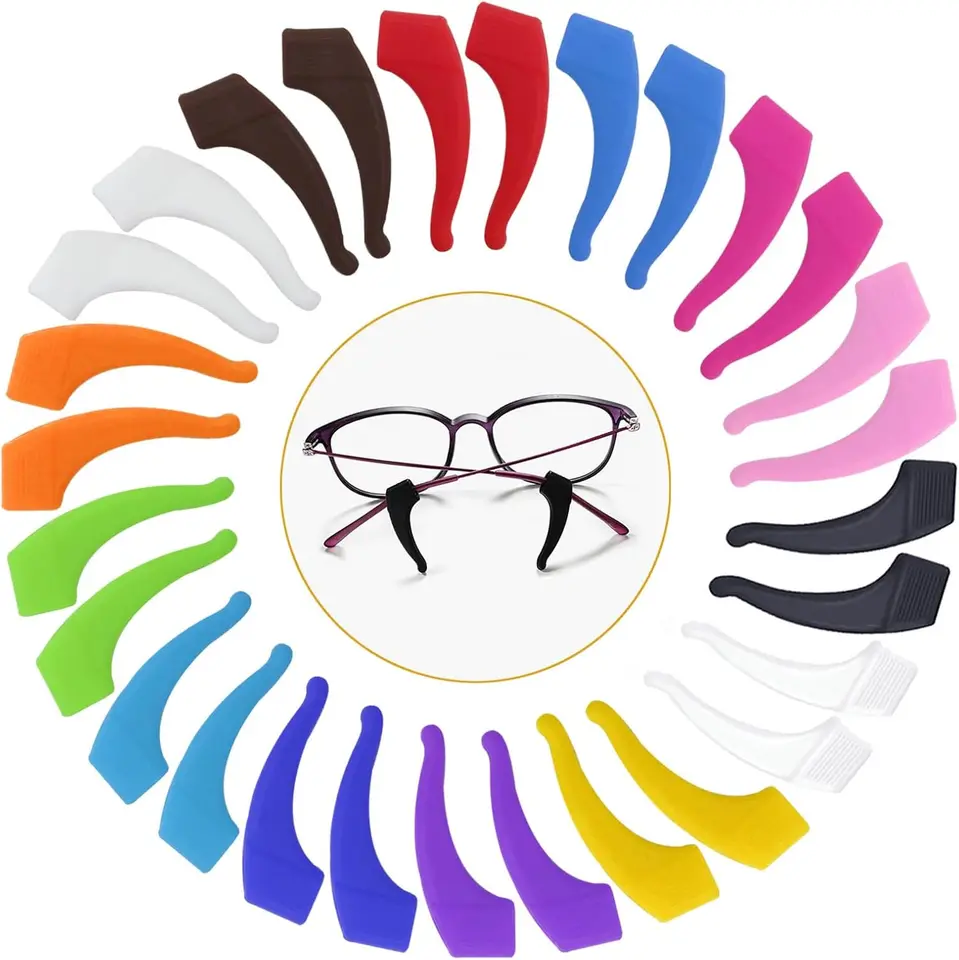 17 Pairs Silicone Anti Slip Eyeglass Ear Grips
