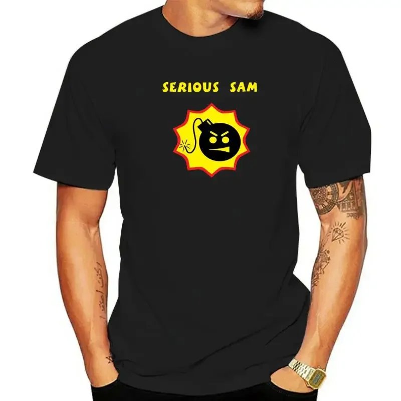 Serious Sam T-Shirt Serious Sam Replica T Shirt Cotton Summer Tee Shirt Men Cute Short-Sleeve Printed Tshirt