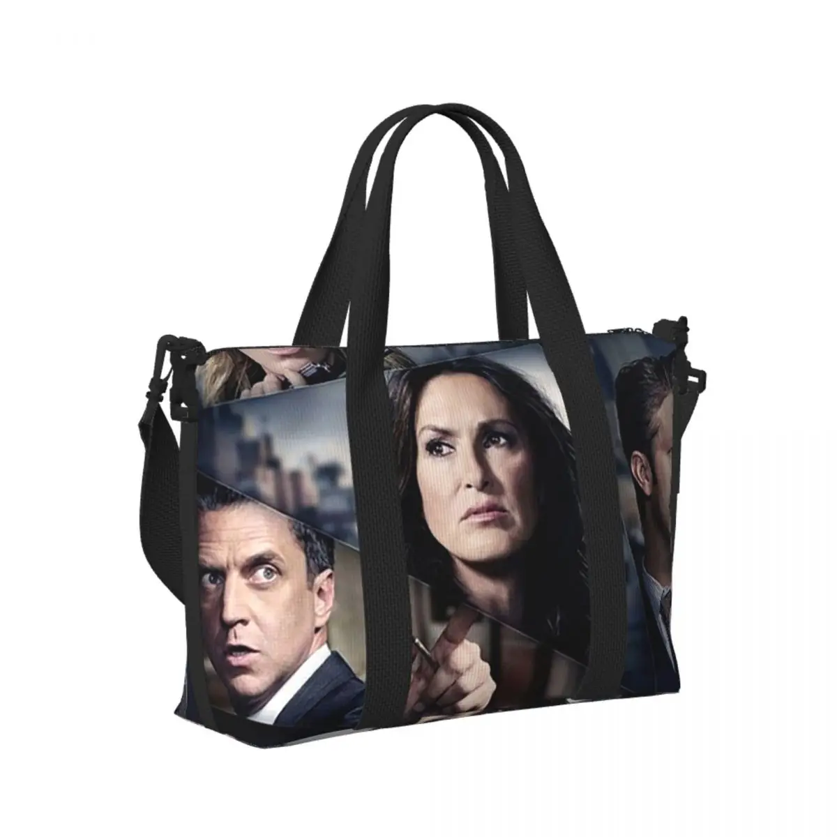 

Custom SVU Back In Full Force Beach Travel Bag Large Capacity Tote Bags for Gym Yoga Women Shopping Duffle Shoulder Bag