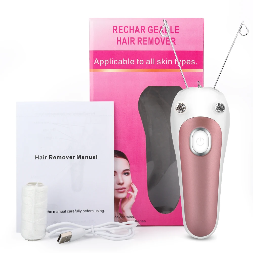 Electric Facial Hair Remover Female Body Leg Face Cotton Thread Epilator Shaver Mini Women Hair Removal Beauty Machine