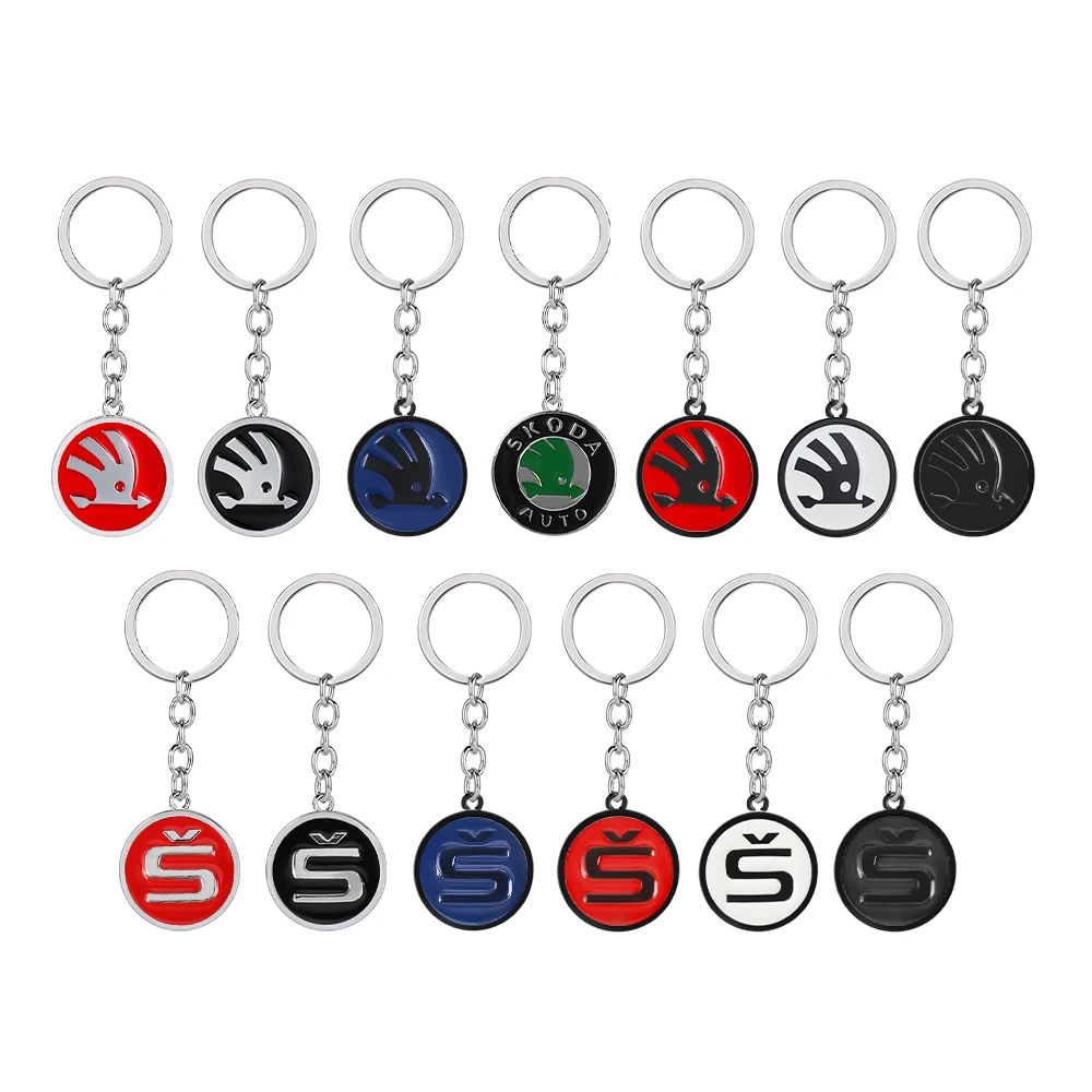 1PCS New Car Key Decorative Accessories Great Gifts Keychain For Skoda Rapid Octavia A5 RS Kodiaq Fabia A7 Kamiq Karoq VII VRS