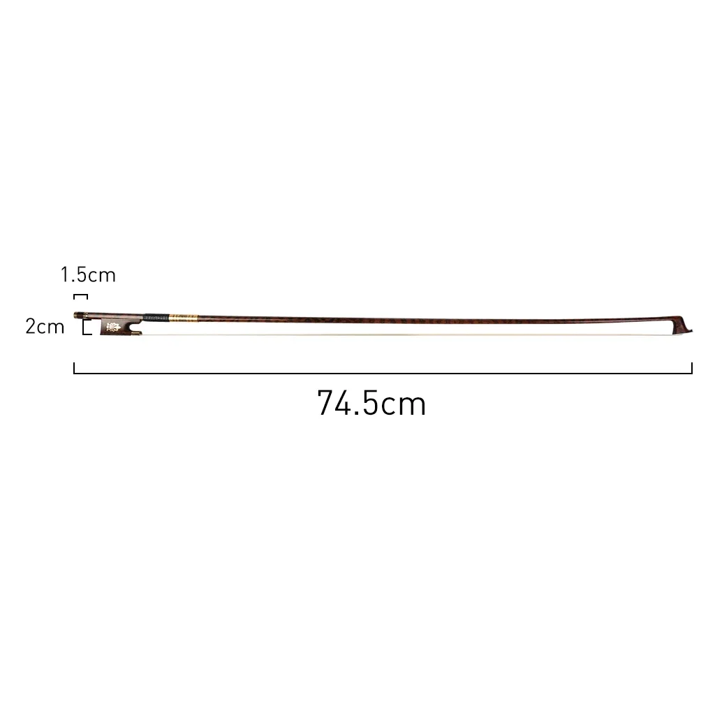 LOOK Master Selected Snakewood 4/4 Violin Bow W/Peacock Inlay Snakewood Frog Fast Response Professional Performance Level