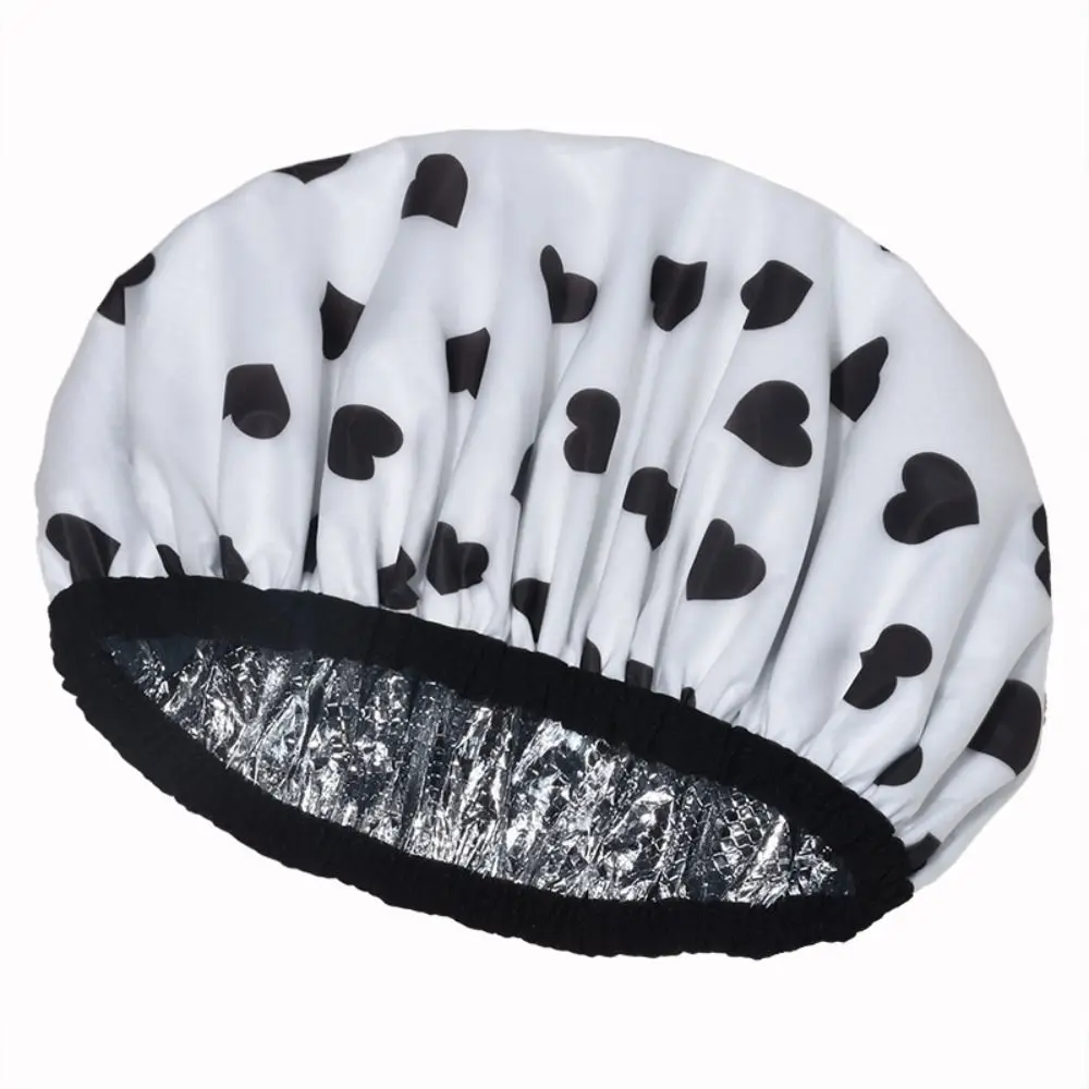 Thickened Self-heating Tin Foil Hat Shower Cap Bathing Cap Steam Hair Mask Cap Thermostatic Portable Smooth Hair Oil Baking Cap