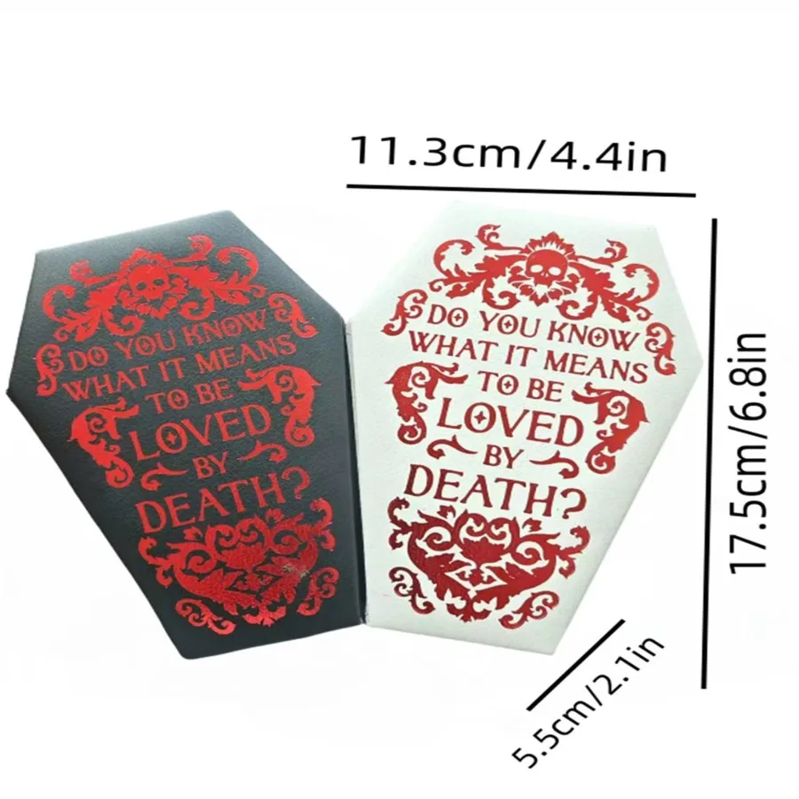 1/2/4pcs Halloween Gothic Coffin-Shaped Jewelry Box PU Multi-Compartment Organizer for Earring Necklace Ring Halloween Gift Case view 6