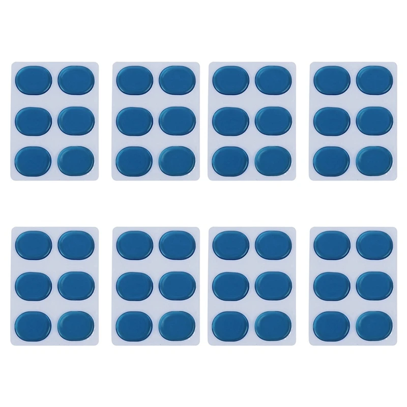 48 PCS/Set Of Drum Kit Muffler Stickers Silica Gel Sticker Drum Dampeners Gel Pads Snare Drum Muffler Mute Blue