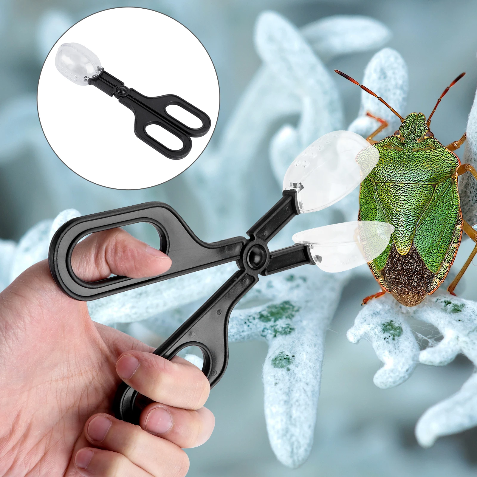 

3pcs Reptile Feeding Clip Insect Cleaning Tool Durable ABS Scissors Handle Design Breadworm Breeding Pet Supplies